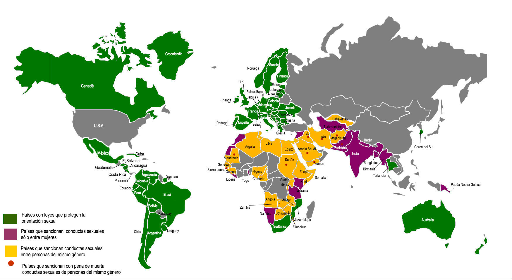 Derechos y prohibiciones dirigidas a personas LGTBI