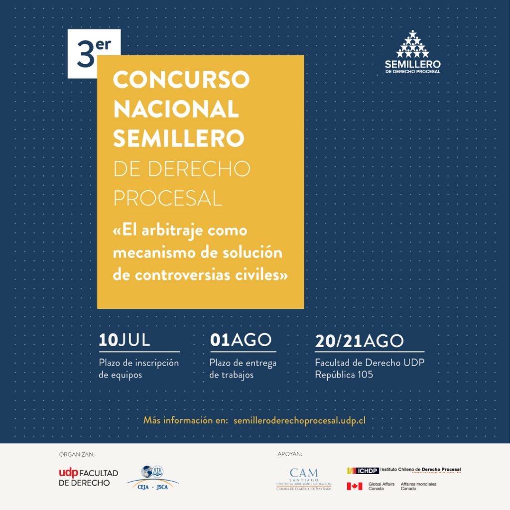 Concurso UDP y CEJA: “Semilleros de Derecho Procesal”