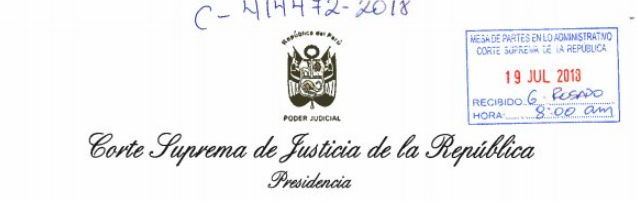 Presidente de la Corte Suprema de Perú renuncia tras escándalo de corrupción dentro del Poder Judicial