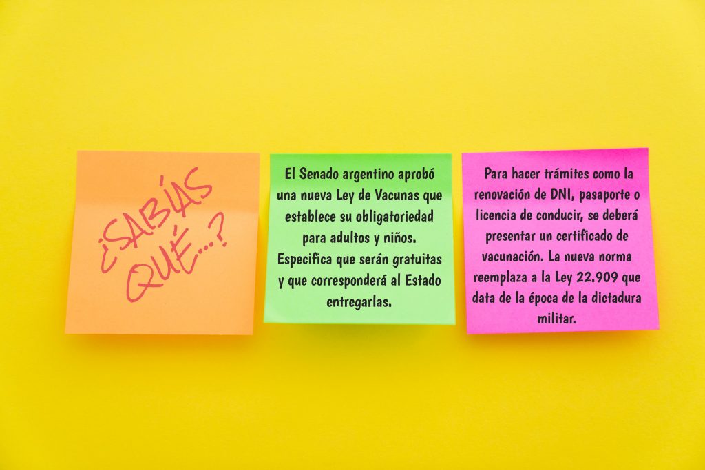 ¿Sabías qué…? Nueva Ley de Vacunas en Argentina