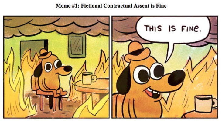 Contratos online: una crisis explicada con memes