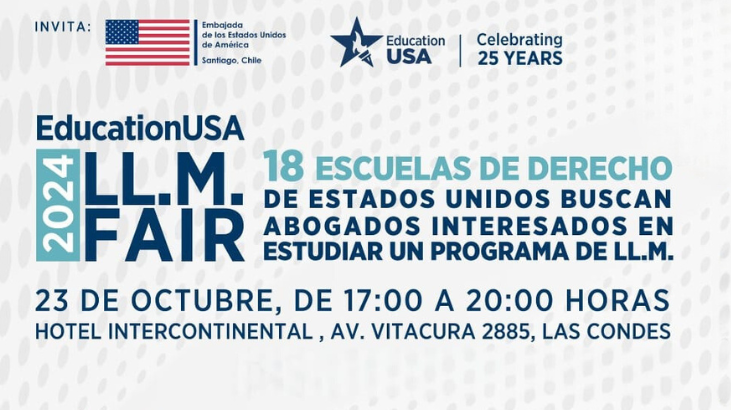 Feria de posgrados EducationUSA 2024: 18 escuelas de Derecho de Estados Unidos se reunirán en Santiago