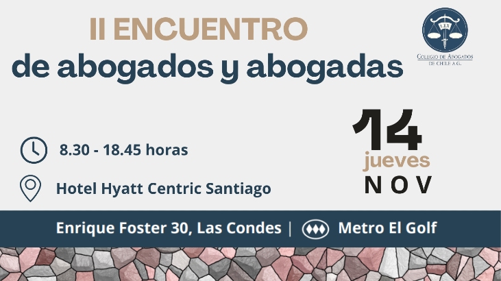 La abogacía en Chile se reúne el 14 de noviembre